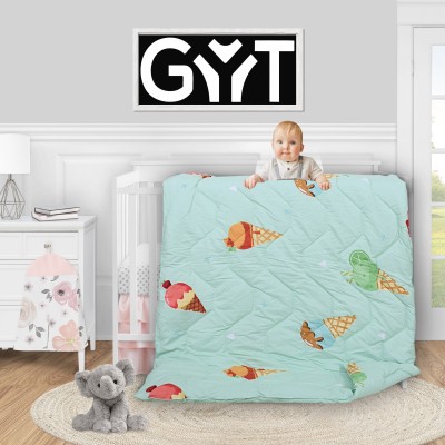 GYT Printed Crib Comforter for  Mild Winter(Microfiber, Light Green)