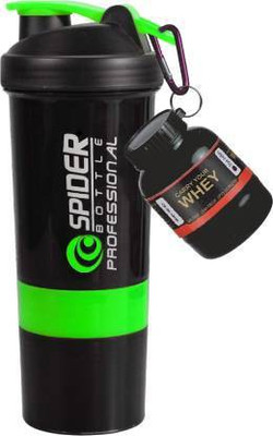 kidducollection 500 ml Plastic Shaker(Pack of 2, Green)