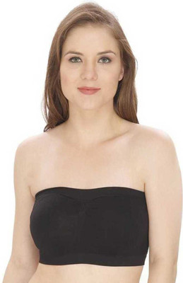 IndiRocks Women Bandeau/Tube Non Padded Bra(Black)