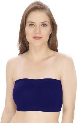 ComfyStyle Women Bandeau/Tube Non Padded Bra(Blue)