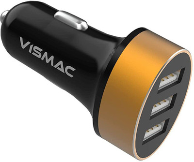 vismac 15.5 W Turbo Car Charger(Black, With USB Cable)