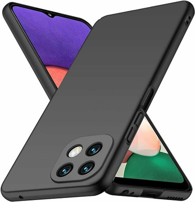 NewSelect Back Cover for Samsung Galaxy A22 5G, Samsung Galaxy F42 5G(Black, Flexible, Pack of: 1)