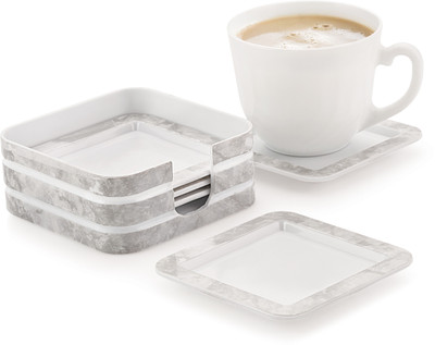 Nabhya Square PVC Coaster Set(Pack of 6)