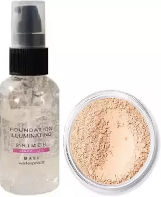 MYEONG BEST MAKE UP LLUMINATING FACE PRIMER MAKE UP LOOSE POWDER COMBO KIT(2 Items in the set)