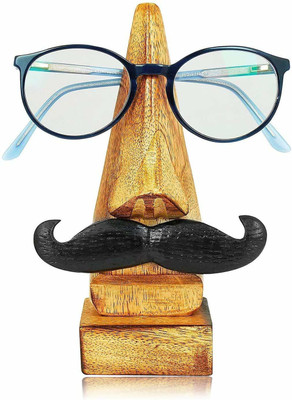 HiraWoodArt 1 Compartments Wood Sunglasses Stand(Yelllow)