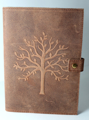 Camlon Exports Handmade Embossed Leather Journal A5 Planner/Organizer Unrued 240 Pages(Dull Red)