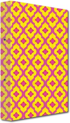 Nourish Cardboard Display File(Set Of 1, Pink, Yellow)