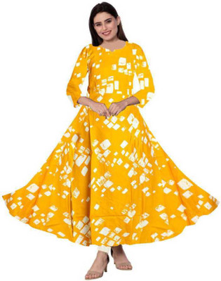PVR Flared/A-line Gown(Yellow)