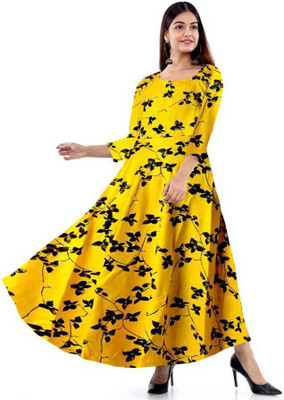 PVR Flared/A-line Gown(Yellow)