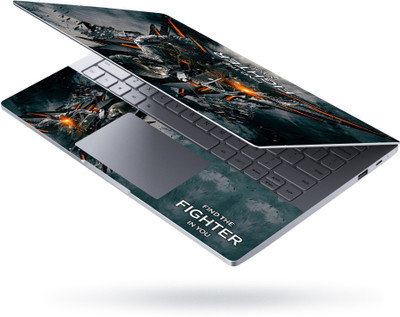 Techfit HD Printed Laptop Skin Full Panel Decal Sticker Vinyl for all Size Laptops upto 15.6 inch No Residue, Bubble Free - Find The Fighter In You Self Adhesive Vinyl Laptop Skin Compatible for 15.6 inch(Theme: NA)