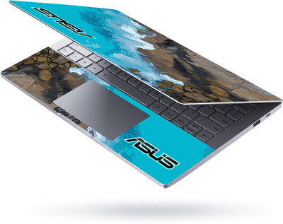 Techfit HD Printed Laptop Skin Full Panel Decal Sticker Vinyl for all Size Laptops upto 15.6 inch No Residue, Bubble Free - Blue Sea Asus Self Adhesive Vinyl Laptop Skin Compatible for 15.6 inch(Theme: NA)