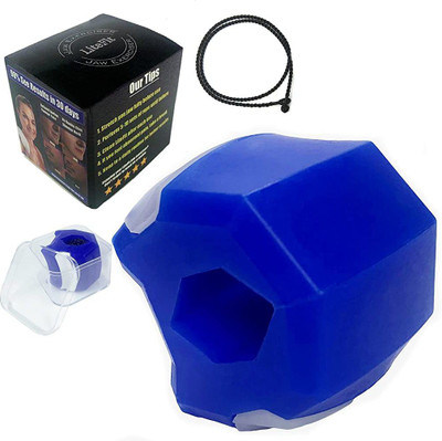 maycreate Jaw Exerciser, Double Chin Reducer & Jaw Workout to Skulpt Jaw, Jaw Lift. Durable Jawline Exerciser to Chisell Jawline, Mouth Exerciser, Double Chin Eliminator, Face slimmer Shaper Massager(Blue)