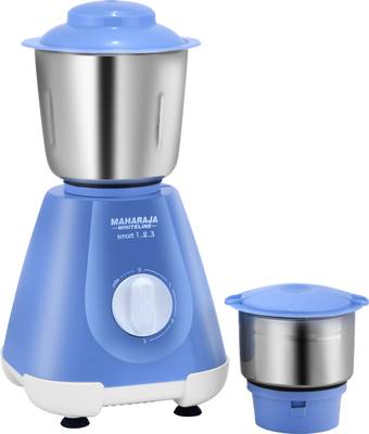 MAHARAJA WHITELINE MX-221 Smart 1..2..3 500 W Mixer Grinder (2 Jars, Blue)