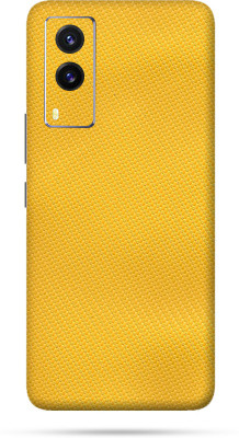 OggyBaba vivo v 21E, vivov21e, vivo v21e Mobile Skin(Lemon Yellow Carbon Fibre With Zigzag Pattern Skin Matte Finish)