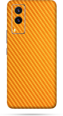 OggyBaba vivo v 21E, vivov21e, vivo v21e Mobile Skin(Golden Carbon Fibre With Zigzag Pattern Skin Matte Finish)