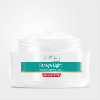 ZORDAN HERBALS PAPAYA LIGHT ANTI BLEMISHING/PIGMENTATION CREAM PACK OF 2 50+50G(100 g)