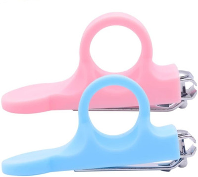Mini Baby Easy Finger Grip Baby Nail Clipper-BLUE/PINK PACK-2