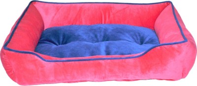 RK PRODUCTS Reversible Soft Velvet Export Quality beds For Dog and Cat 19 L Pet Bed(Pink, Blue)