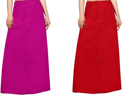 FABMORA COMBO-PTC-2-PINK-RED Pure Cotton Petticoat(Free)