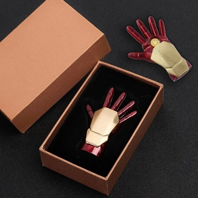Explorer ®Iron Man Hand with Key Chain Creative USB Rechargeable Cigarette Lighter_Maroon IMHL_0001 Cigarette Lighter(Maroon)