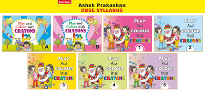 Play And Colour With Crayons (Set Of 7) Colouring Books With Free Pencil Colours(Paperback, Ashok Prakashan)