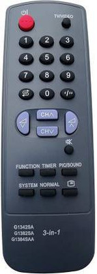 Akshita TV Compatible For 3IN1 G1342SA G1382SA G1384SAA CRT TV Remote Control ( Chake Image With Old Remote ) SHARP Remote Controller(Black)