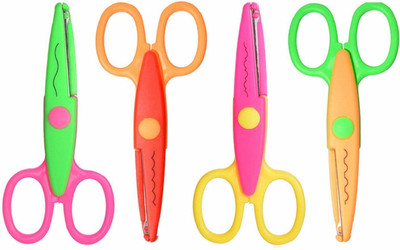 Prescent 4 pc Art and Craft Zig zag Paper Shaper Scissor Set