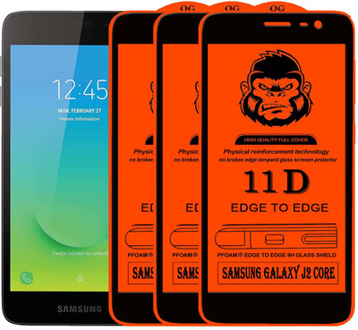 Xester Edge To Edge Tempered Glass for SAMSUNG GALAXY J2 CORE(Pack of 3)
