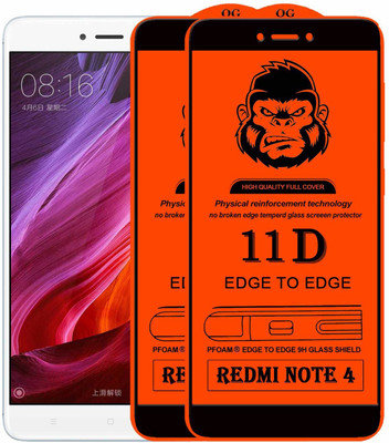 Xester Edge To Edge Tempered Glass for Mi Redmi Note 4(Pack of 2)