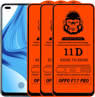 Xester Edge To Edge Tempered Glass for OPPO F17 PRO(Pack of 3)