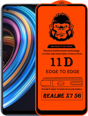 HQ Protection Edge To Edge Tempered Glass for REALME X7 5G(Pack of 1)