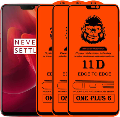 Rofix star Edge To Edge Tempered Glass for OnePlus 6(Pack of 3)