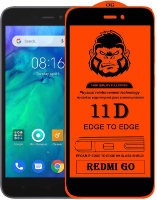 GORILLAPRIME Edge To Edge Tempered Glass for ; REDMI GO(Pack of 1)