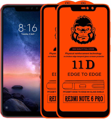 Rofix star Edge To Edge Tempered Glass for Mi Redmi Note 6 Pro(Pack of 2)