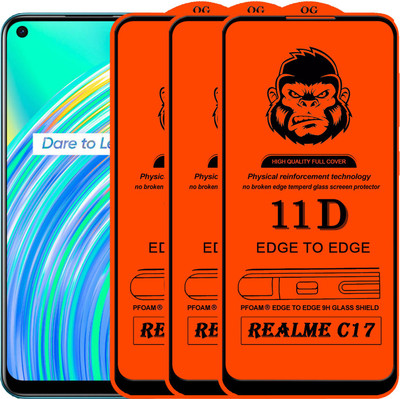 Rofix star Edge To Edge Tempered Glass for REALME C17(Pack of 3)