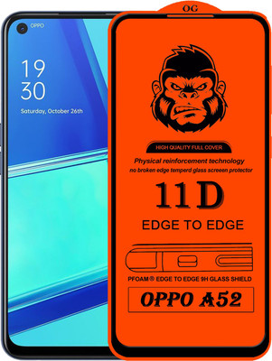HQ Protection Edge To Edge Tempered Glass for OPPO A52(Pack of 1)