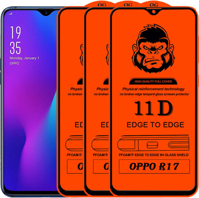 Xester Edge To Edge Tempered Glass for OPPO R17(Pack of 3)