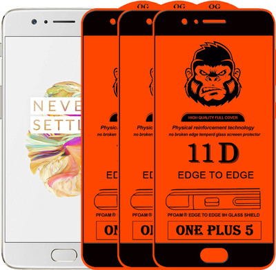 Rofix star Edge To Edge Tempered Glass for OnePlus 5(Pack of 3)
