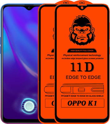 Xester Edge To Edge Tempered Glass for OPPO K1(Pack of 2)