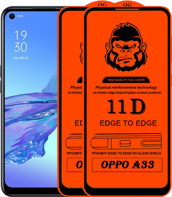 Xester Edge To Edge Tempered Glass for OPPO A53(Pack of 2)