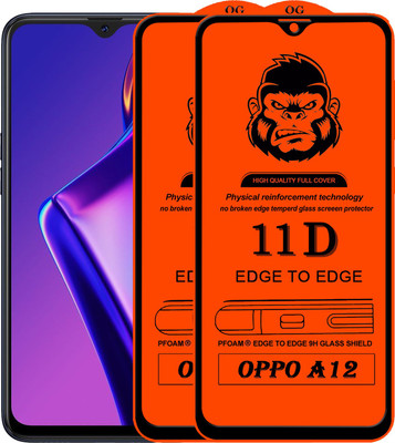 Rofix star Edge To Edge Tempered Glass for OPPO A12(Pack of 2)