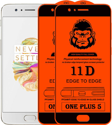 Rofix star Edge To Edge Tempered Glass for OnePlus 5(Pack of 2)