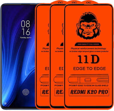 Xester Edge To Edge Tempered Glass for Mi K20 Pro(Pack of 3)