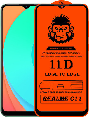 Xester Edge To Edge Tempered Glass for REALME C11(Pack of 1)