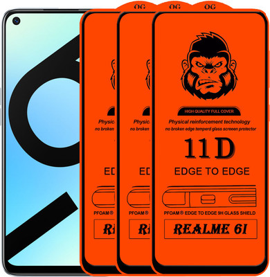 Rofix star Edge To Edge Tempered Glass for REALME 6I(Pack of 3)