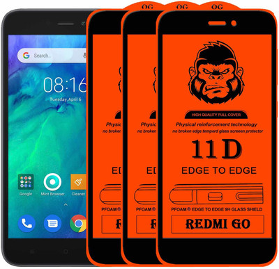 Xester Edge To Edge Tempered Glass for REDMI GO(Pack of 3)
