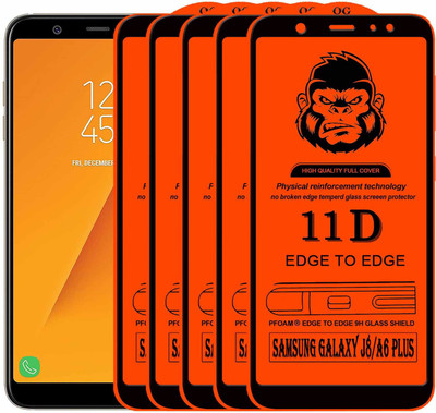 Gorilaorginal Edge To Edge Tempered Glass for Samsung Galaxy J8(Pack of 5)