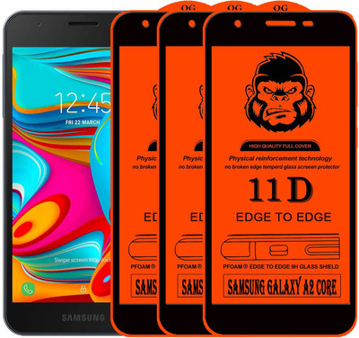 Xester Edge To Edge Tempered Glass for SAMSUNG GALAXY A2 CORE(Pack of 3)