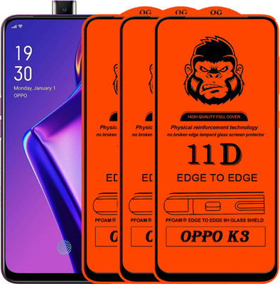 Rofix star Edge To Edge Tempered Glass for OPPO K3(Pack of 3)