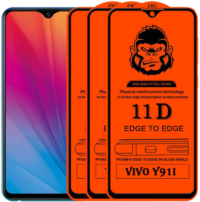HQ Protection Edge To Edge Tempered Glass for VIVO Y91I(Pack of 3)